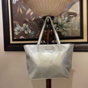 Kate Spade Silver Tote Bag